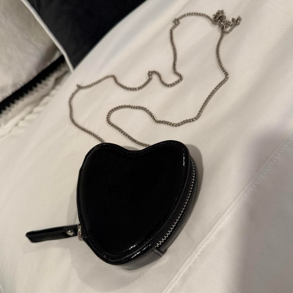 Topshop Black heart-shaped bag